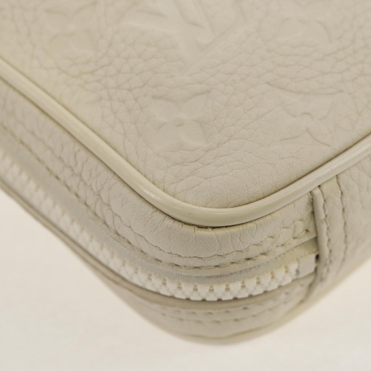 LOUIS VUITTON Taurillon Clemence Monogram Utility Side Bag M53256 Auth 151309A