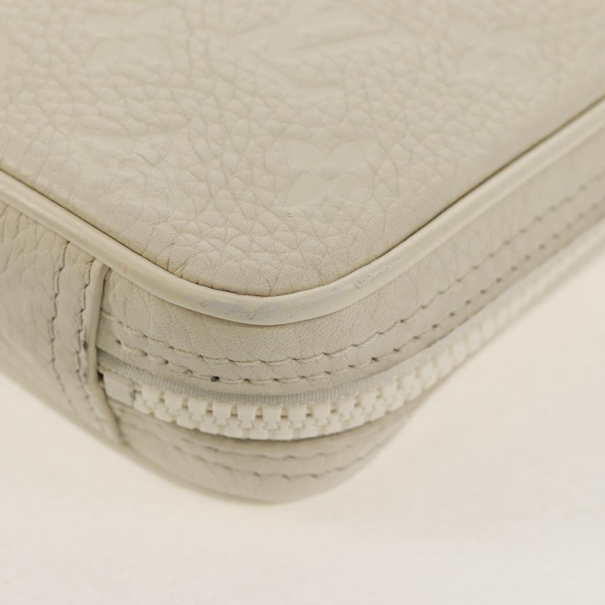 LOUIS VUITTON Taurillon Clemence Monogram Utility Side Bag M53256 Auth 151309A