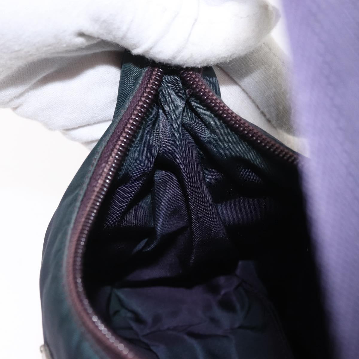 PRADA Hand Bag Nylon Purple Silver Auth 151312
