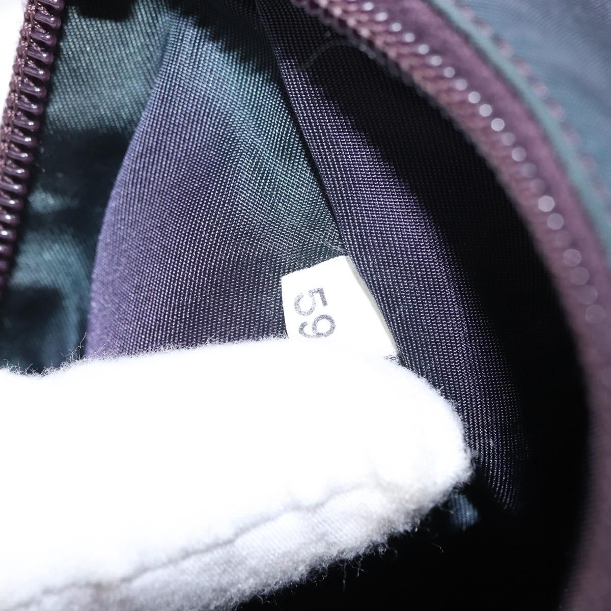 PRADA Hand Bag Nylon Purple Silver Auth 151312