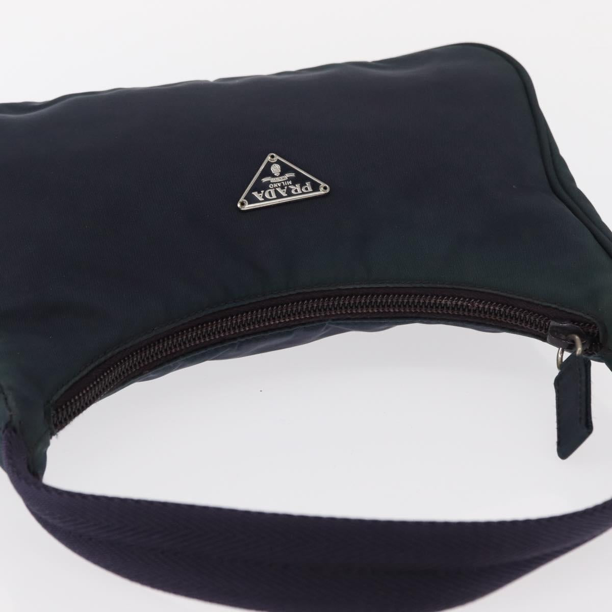 PRADA Hand Bag Nylon Purple Silver Auth 151312