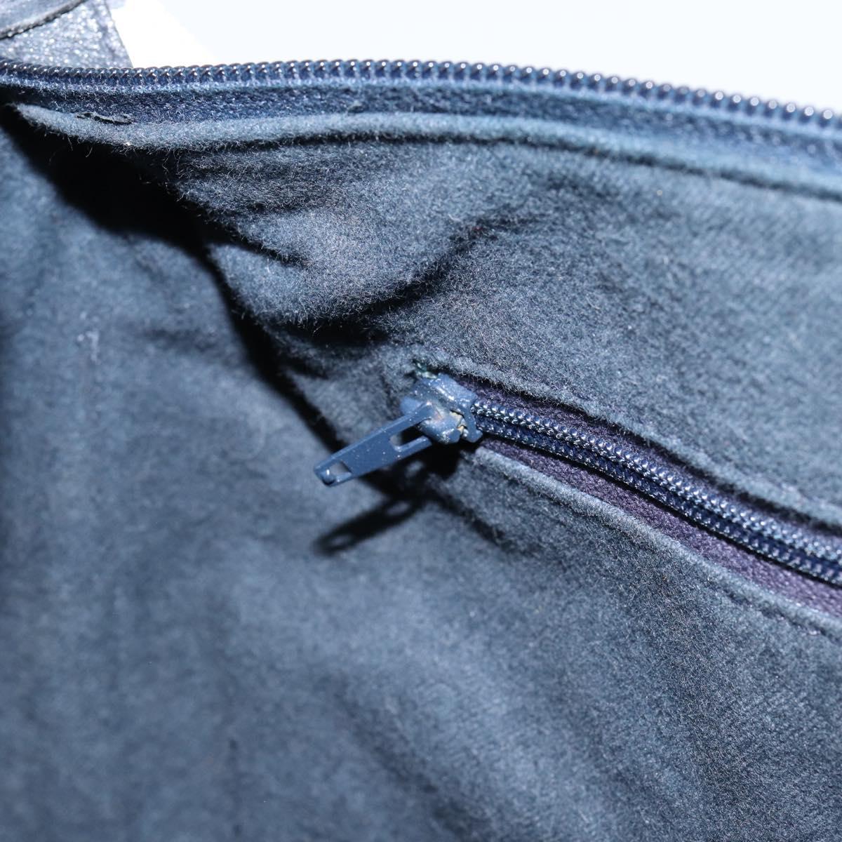 GUCCI GG Supreme Sherry Line Shoulder Bag PVC Navy Gold Red Auth 151330