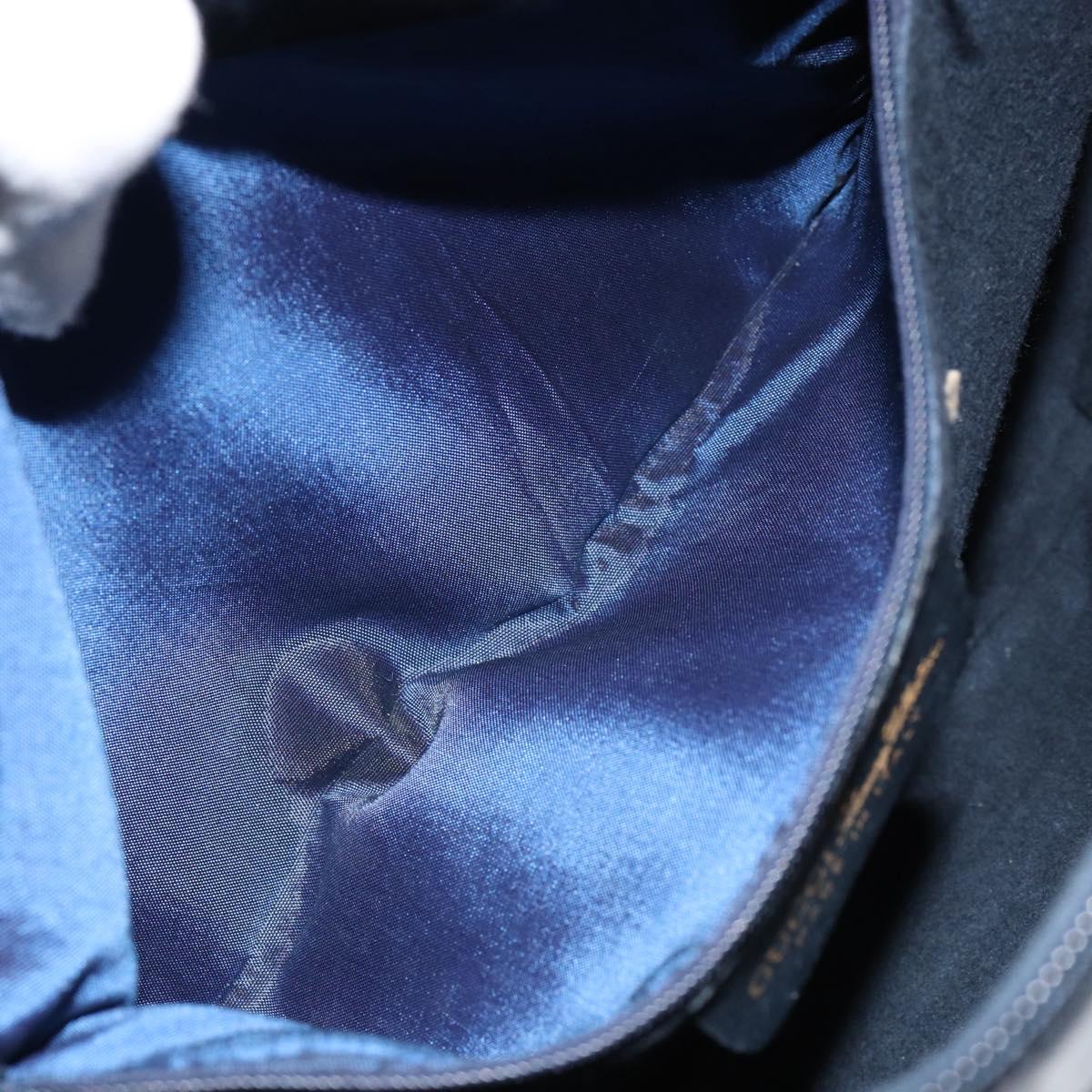 GUCCI GG Supreme Sherry Line Shoulder Bag PVC Navy Gold Red Auth 151330