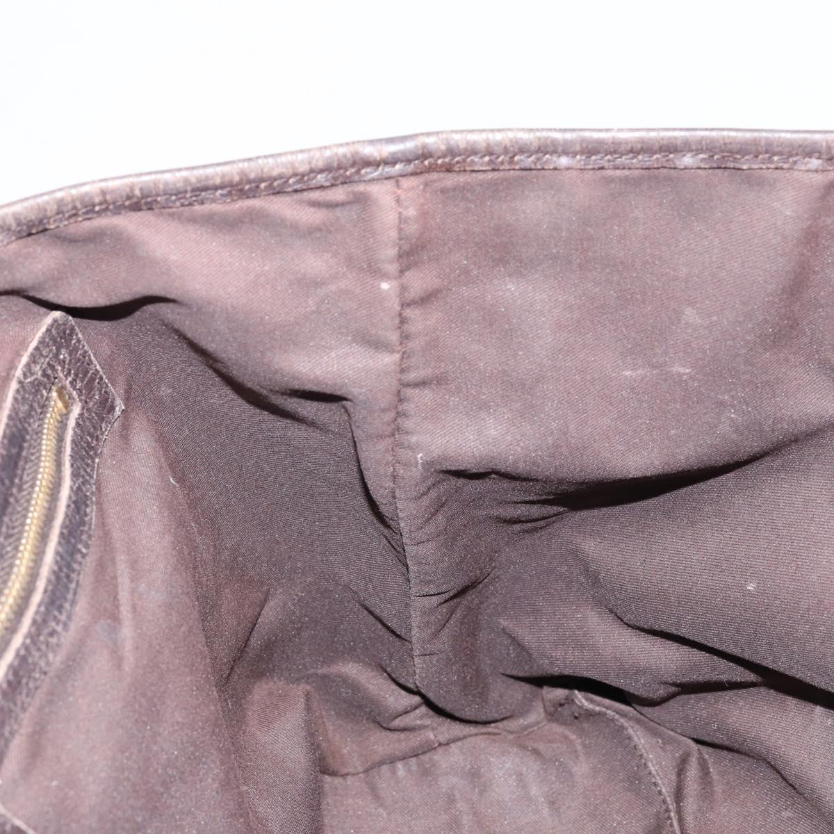 GUCCI GG Canvas Web Sherry Line Tote Bag Beige Gold Red 137396 Auth 151333