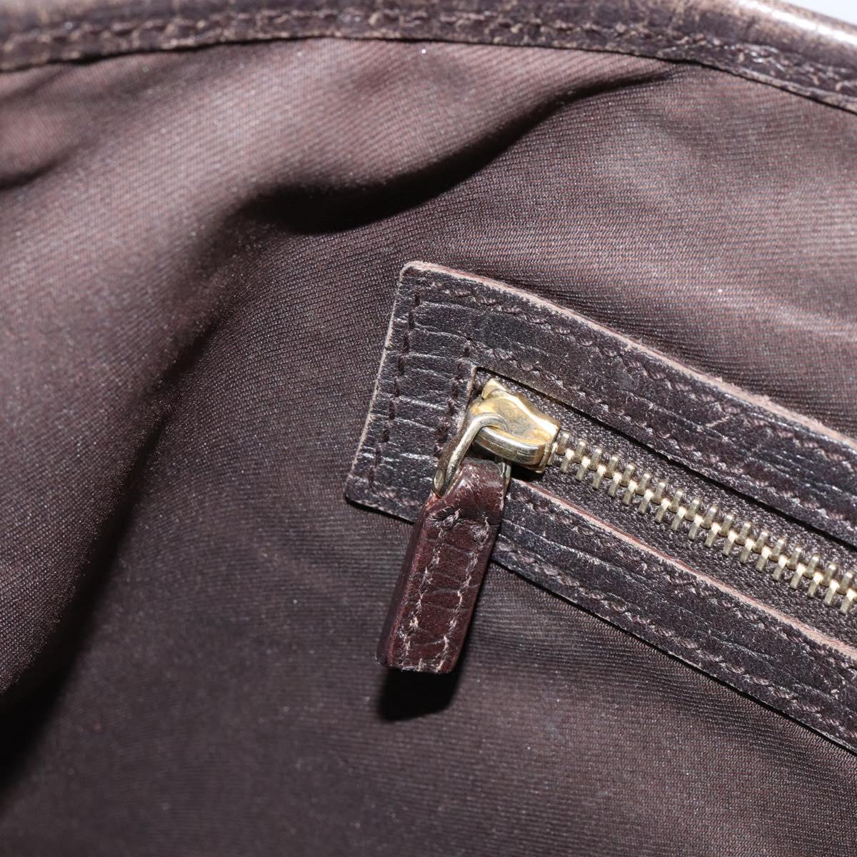 GUCCI GG Canvas Web Sherry Line Tote Bag Beige Gold Red 137396 Auth 151333