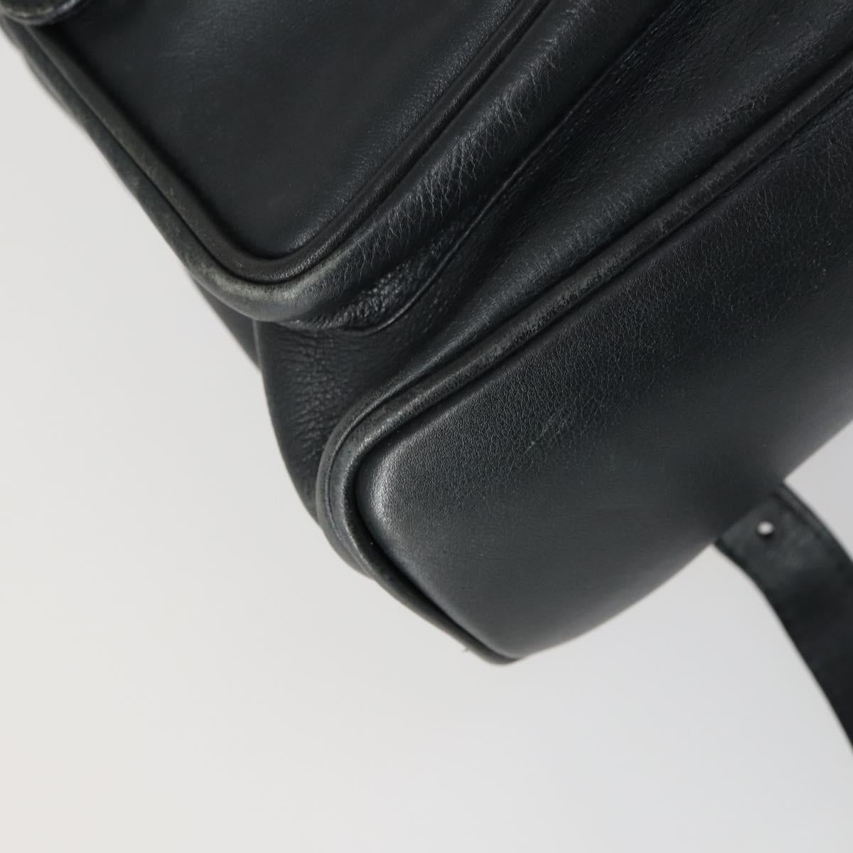 GUCCI Bamboo Backpack Leather Black Gold 003 2058 0016 Auth 151336