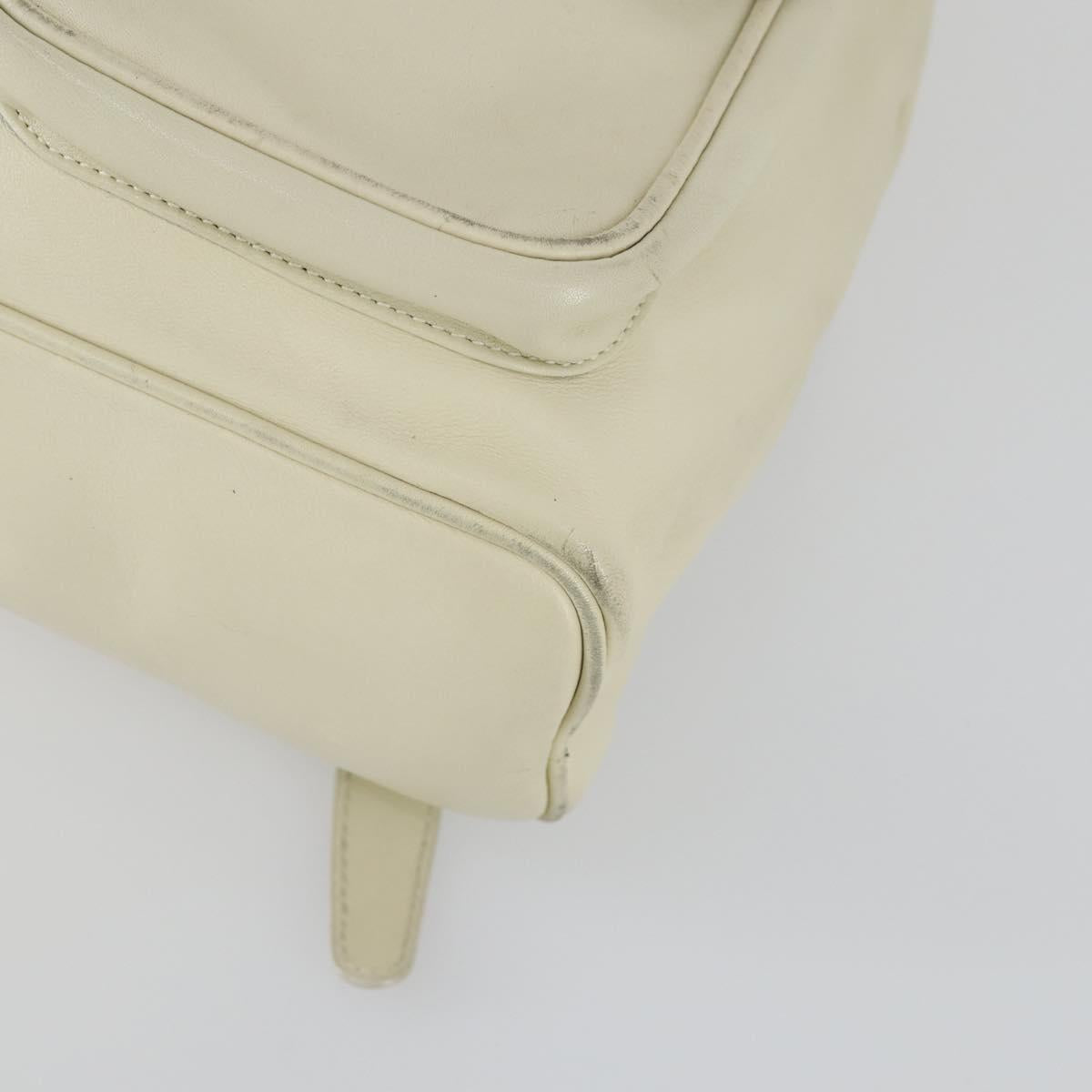 GUCCI Bamboo Backpack Leather Outlet Ivory Gold 003 8016 2058 Auth 151337