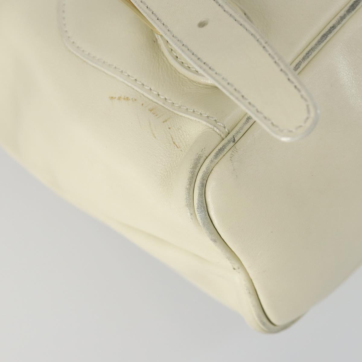 GUCCI Bamboo Backpack Leather Outlet Ivory Gold 003 8016 2058 Auth 151337