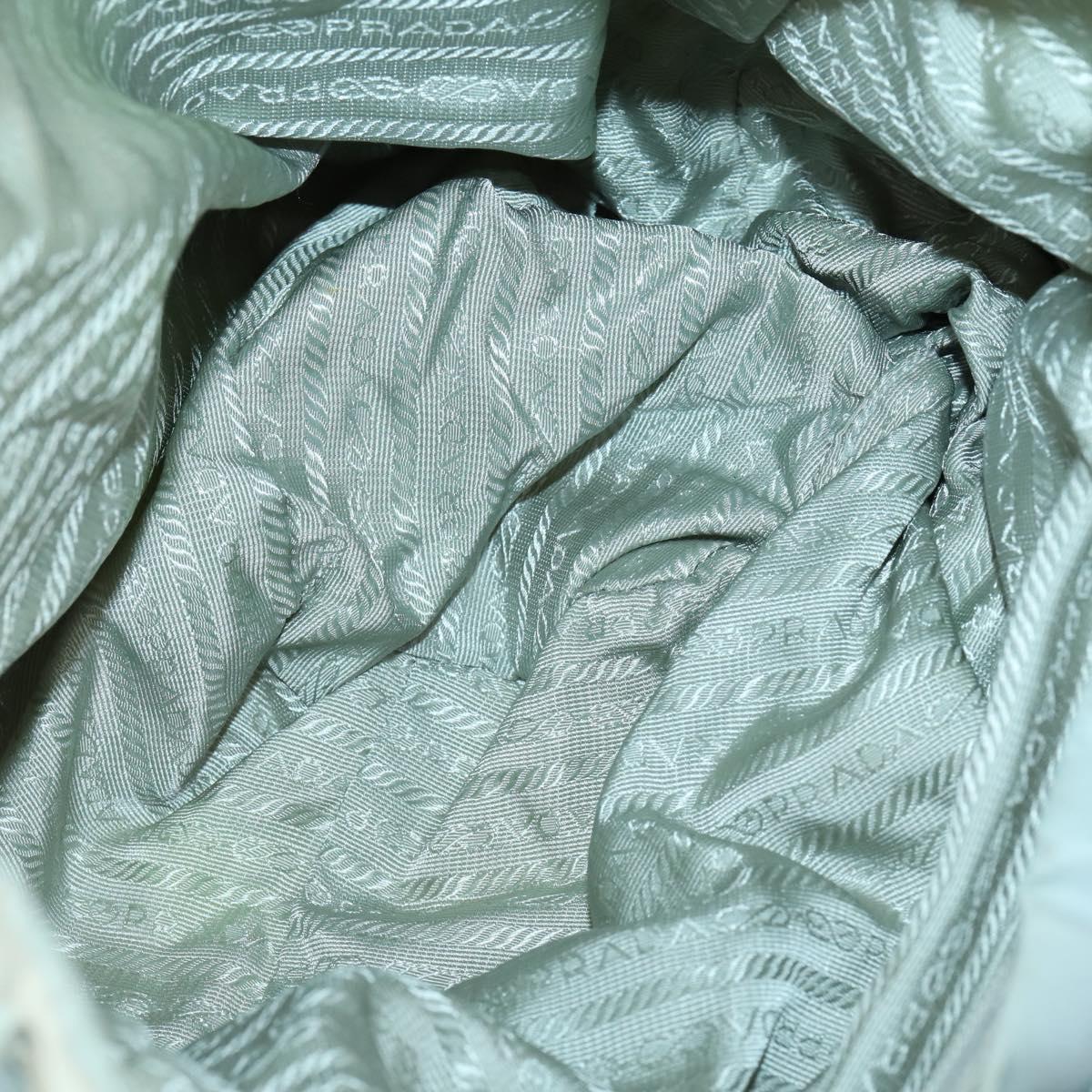 PRADA Backpack Nylon Light Blue Silver Auth 151340