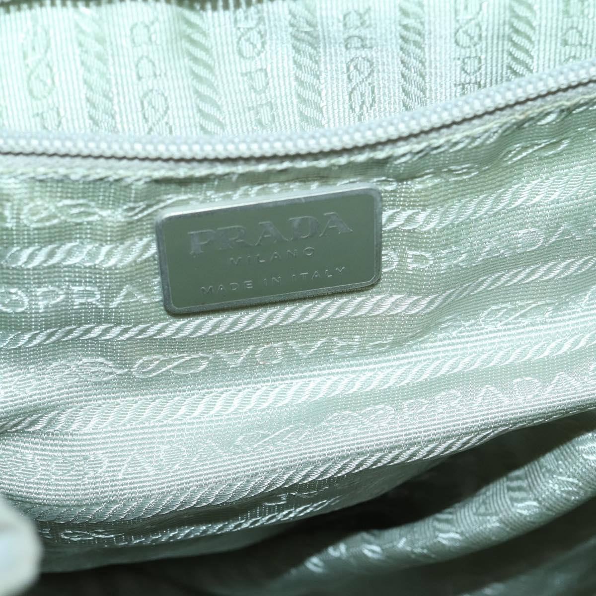 PRADA Backpack Nylon Light Blue Silver Auth 151340