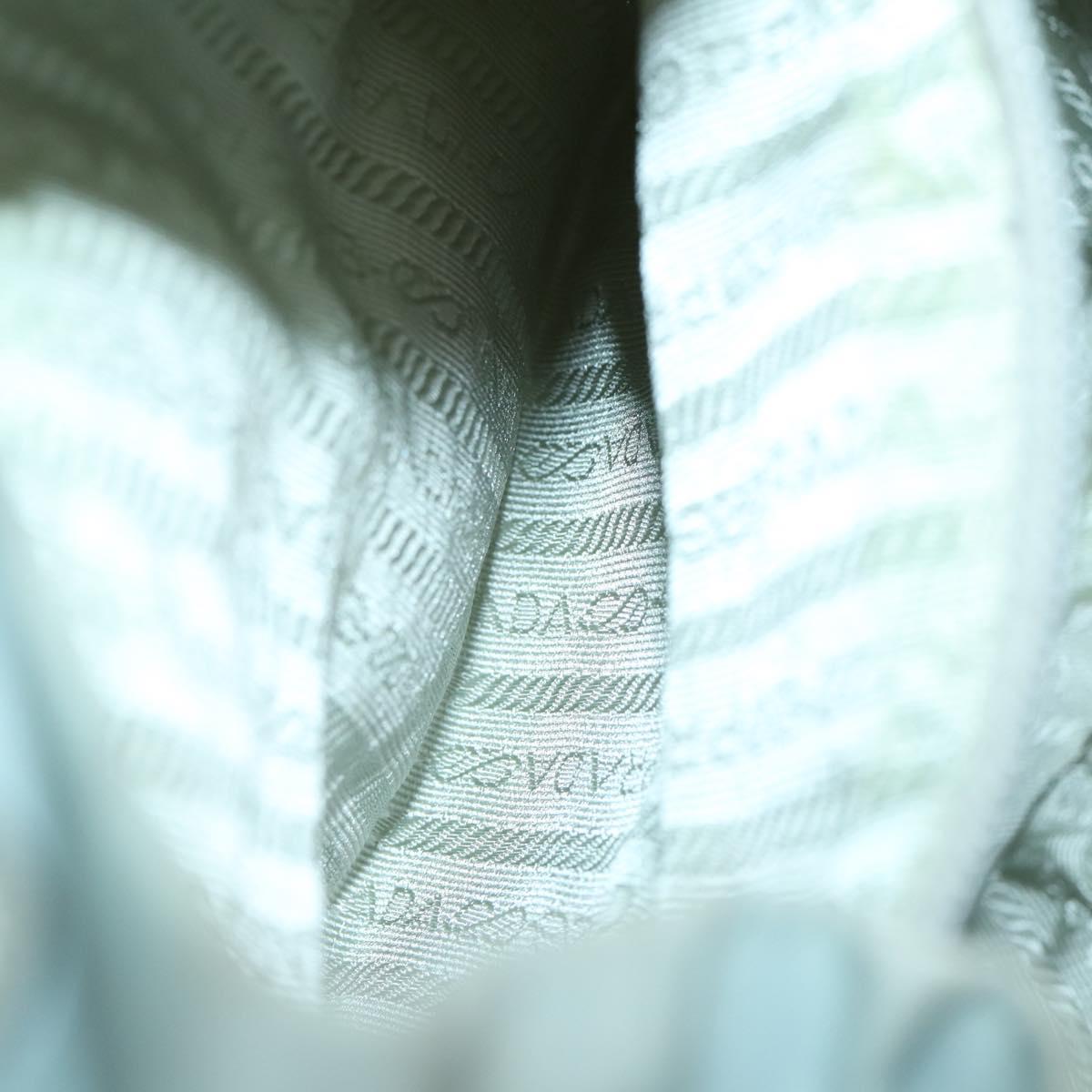 PRADA Backpack Nylon Light Blue Silver Auth 151340