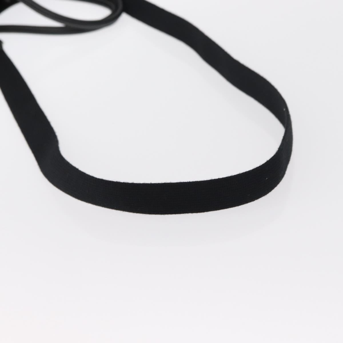 HERMES Garden Party TPM Hand Bag Canvas 2way Black Silver Auth 151346