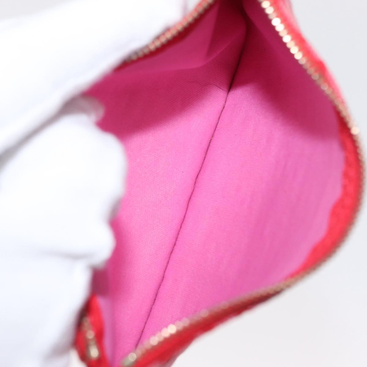 FENDI Zucchino Canvas Tote Bag Red Auth 151348