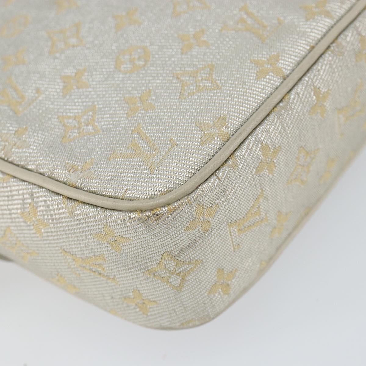 LOUIS VUITTON Monogram Shine Chain McKenna Bag Silver M92362 LV Auth 151359