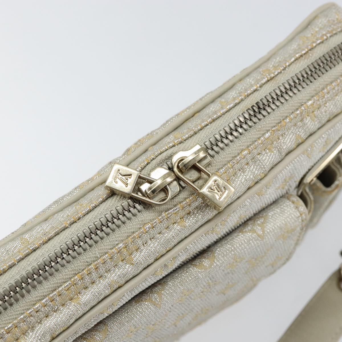 LOUIS VUITTON Monogram Shine Chain McKenna Bag Silver M92362 LV Auth 151359