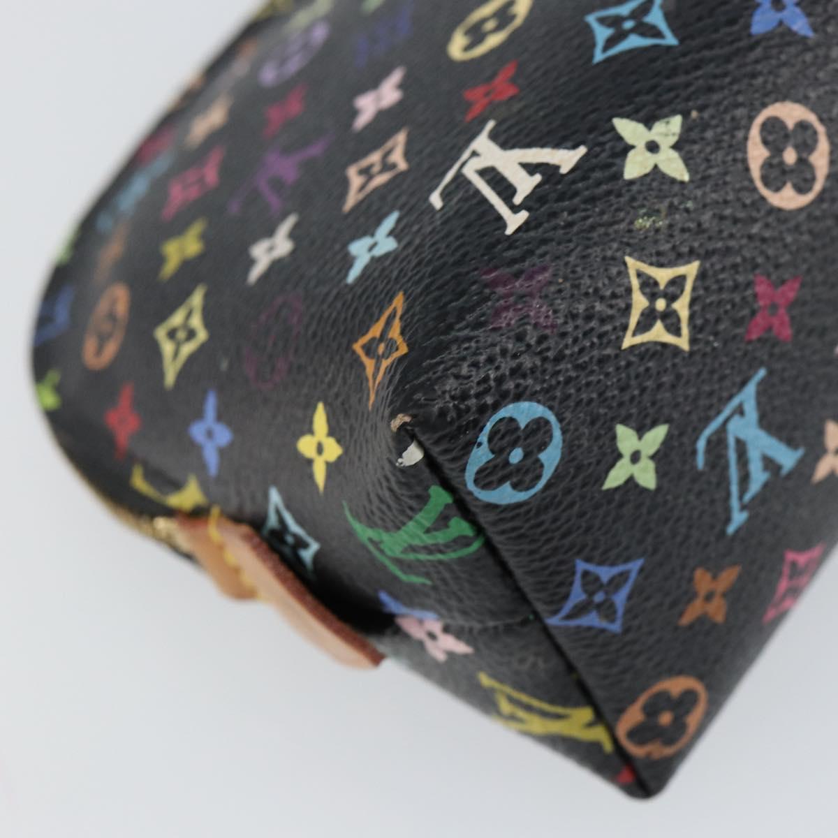 LOUIS VUITTON Monogram Multicolor Pochette Pouch Black M47355 LV Auth 151368V