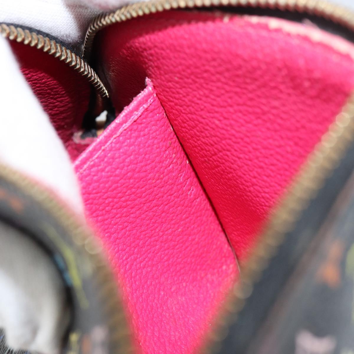 LOUIS VUITTON Monogram Multicolor Pochette Pouch Black M47355 LV Auth 151368V