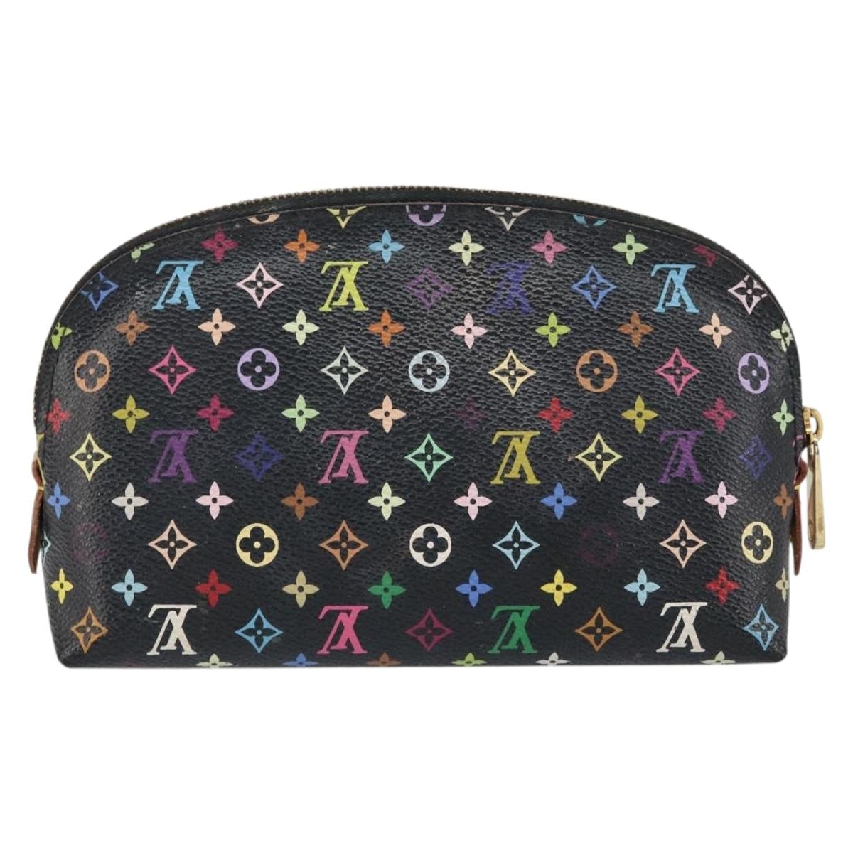 LOUIS VUITTON Monogram Multicolor Pochette Pouch Black M47355 LV Auth 151368V