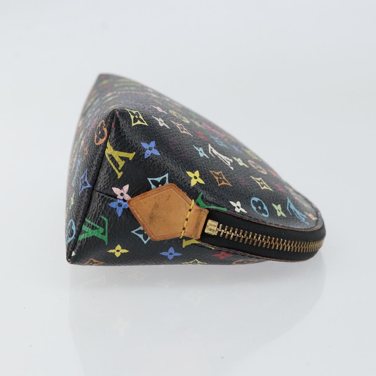 LOUIS VUITTON Monogram Multicolor Pochette Pouch Black M47355 LV Auth 151368V