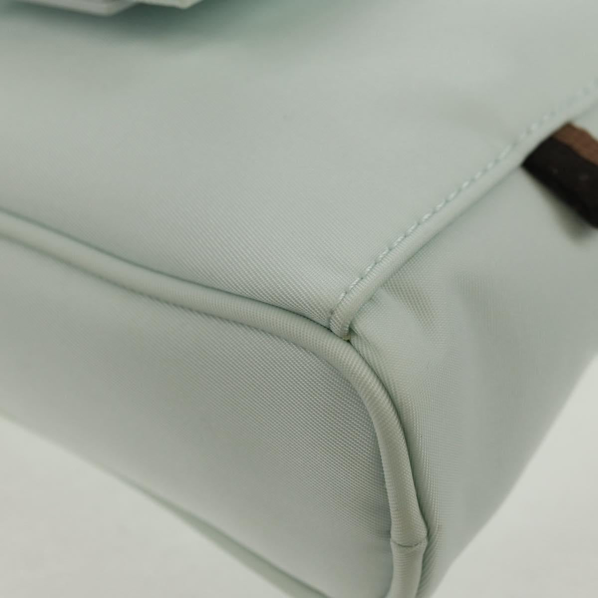 FENDI Baguette Phone Pouch Shoulder Bag Nylon Light Blue Auth 151373M