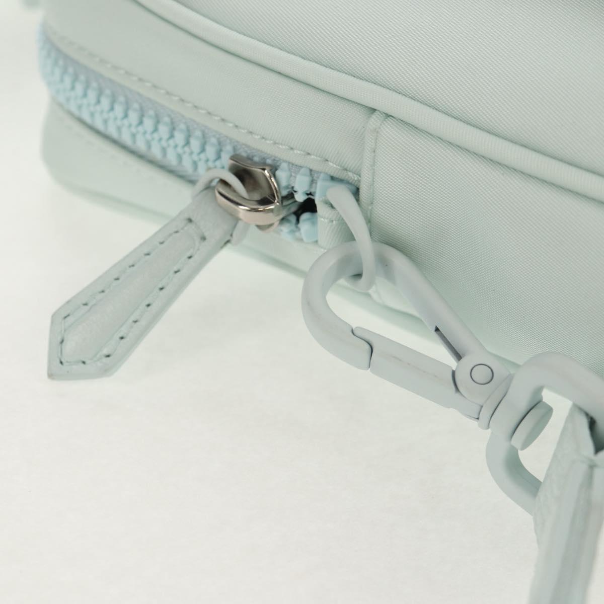 FENDI Baguette Phone Pouch Shoulder Bag Nylon Light Blue Auth 151373M