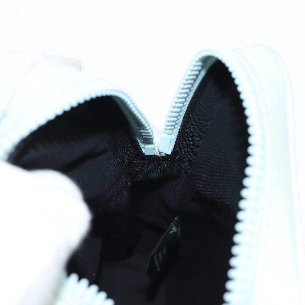 FENDI Baguette Phone Pouch Shoulder Bag Nylon Light Blue Auth 151373M