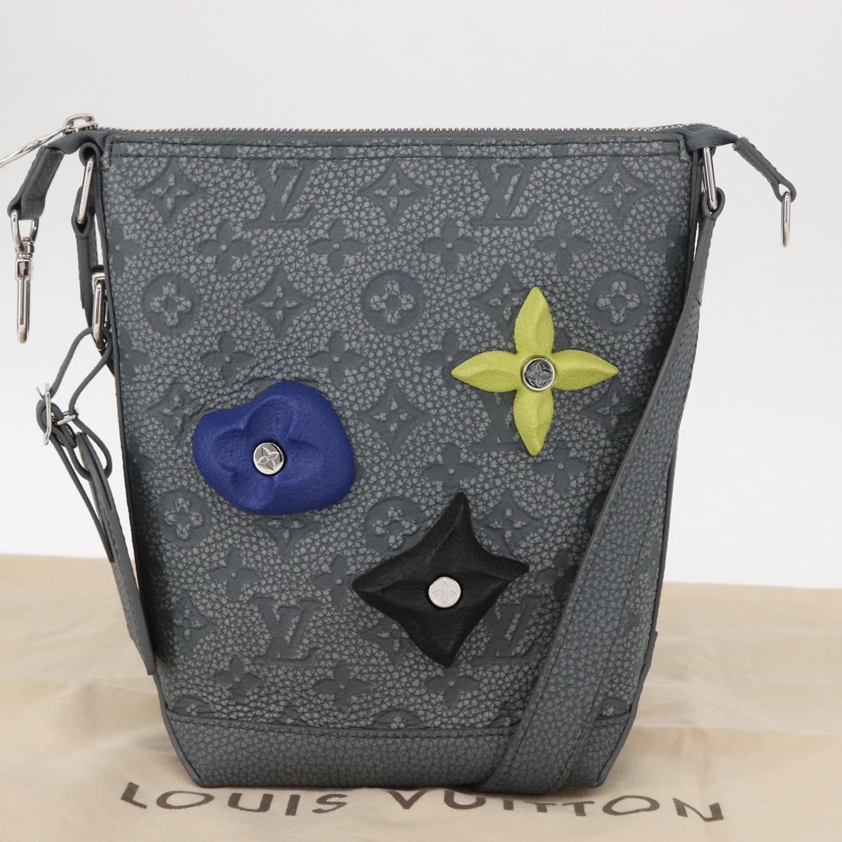 LOUIS VUITTON Taurillon Climbing Hobo Cruiser PM Bag Gray M20875 Auth 151374SM