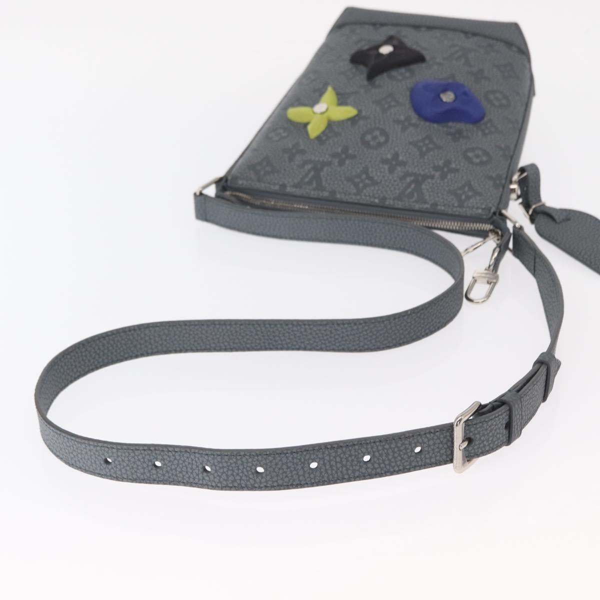 LOUIS VUITTON Taurillon Climbing Hobo Cruiser PM Bag Gray M20875 Auth 151374SM