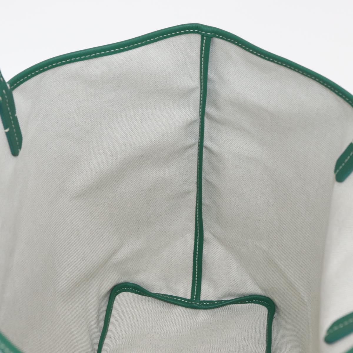 GOYARD Herringbone Saint Louis PM Tote Bag PVC Green Auth 151376SM