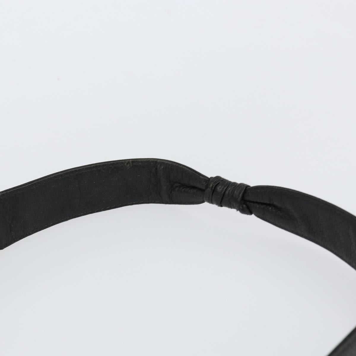 CHANEL Triple COCO Mark Shoulder Bag Caviar Skin Black Gold CC Auth 151405