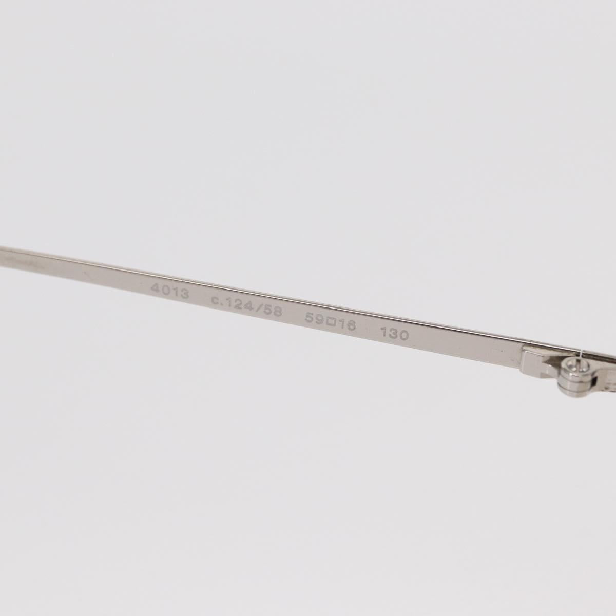 CHANEL Sunglasses plastic Silver CC Auth 151408