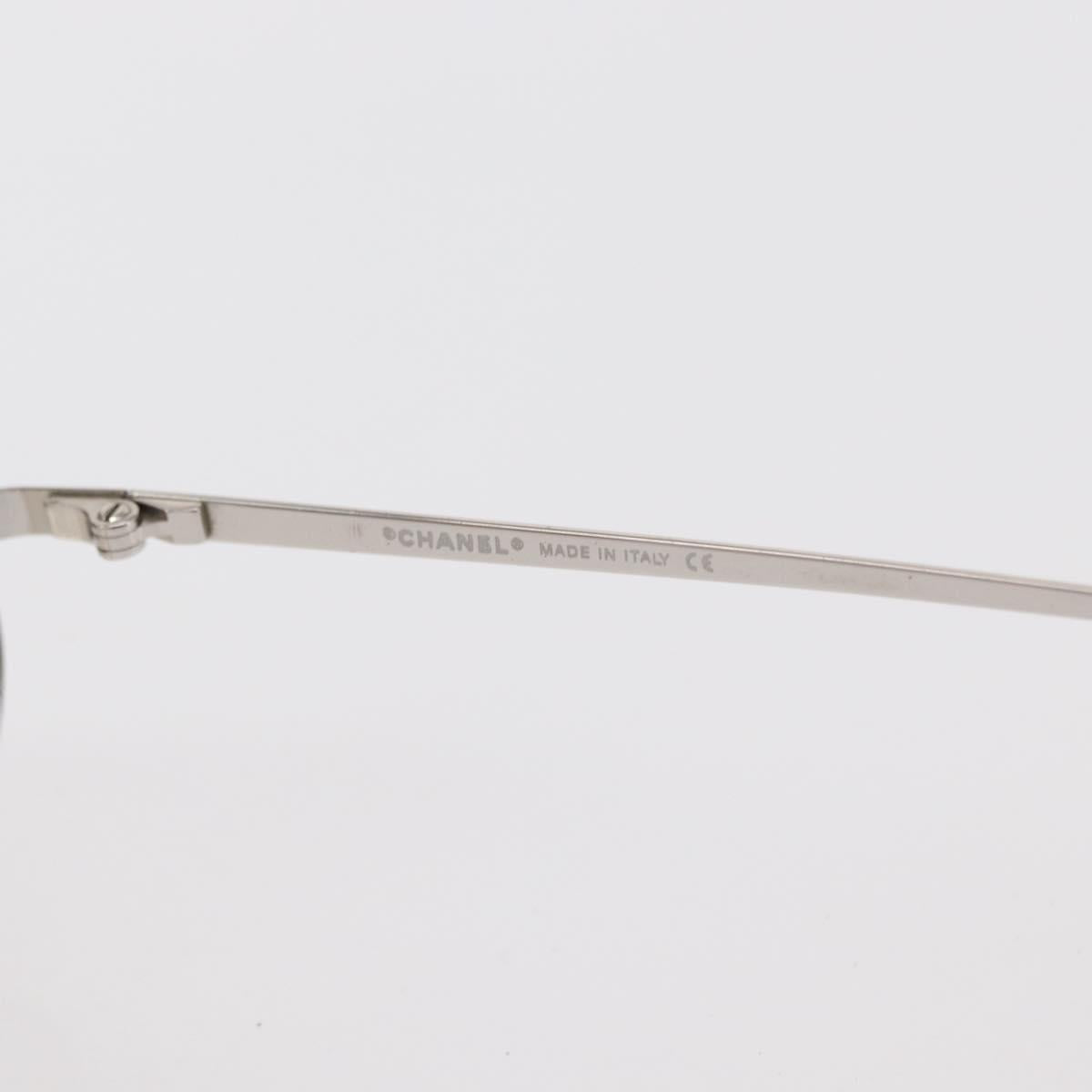 CHANEL Sunglasses plastic Silver CC Auth 151408