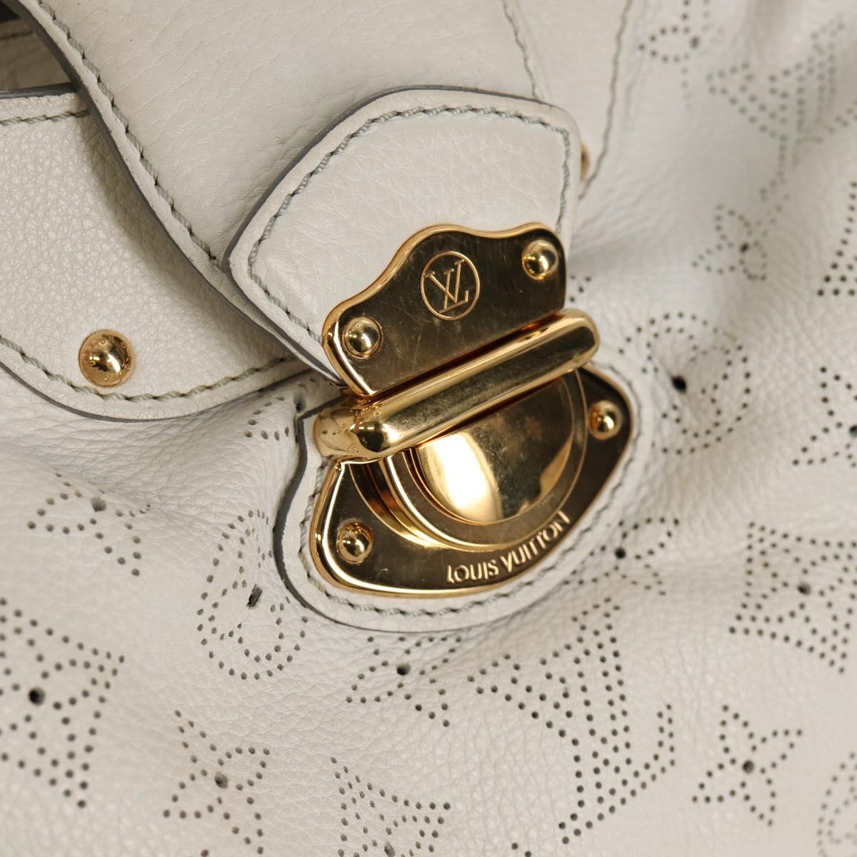 LOUIS VUITTON Mahina Solar GM Hand Bag White M93128 LV Auth 151410A