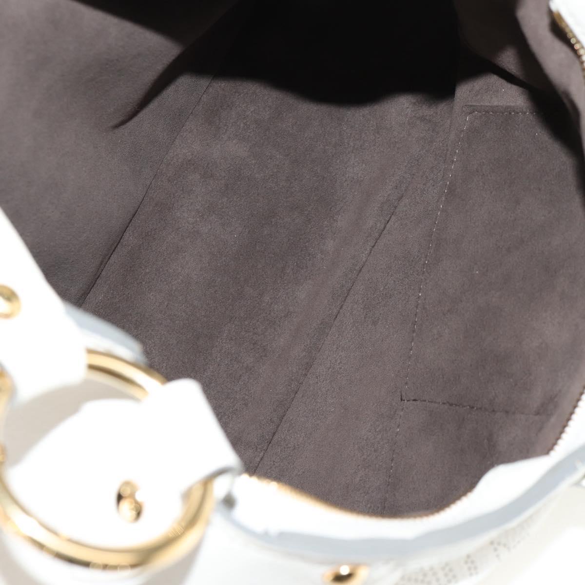 LOUIS VUITTON Mahina Solar GM Hand Bag White M93128 LV Auth 151410A