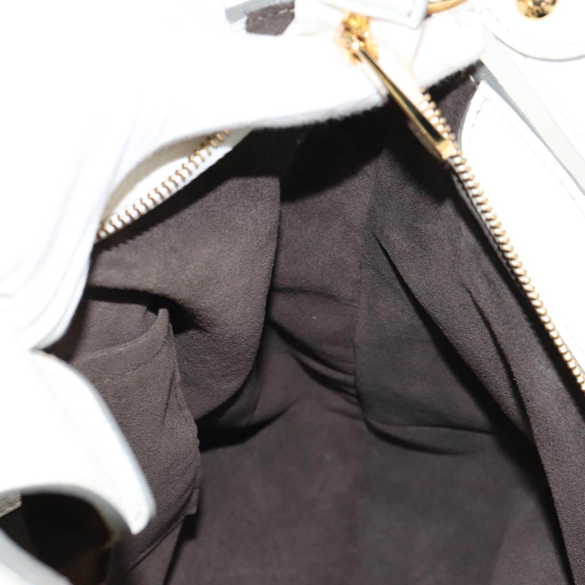 LOUIS VUITTON Mahina Solar GM Hand Bag White M93128 LV Auth 151410A