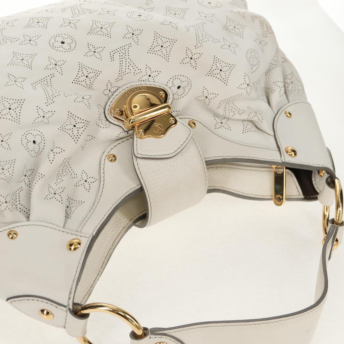 LOUIS VUITTON Mahina Solar GM Hand Bag White M93128 LV Auth 151410A