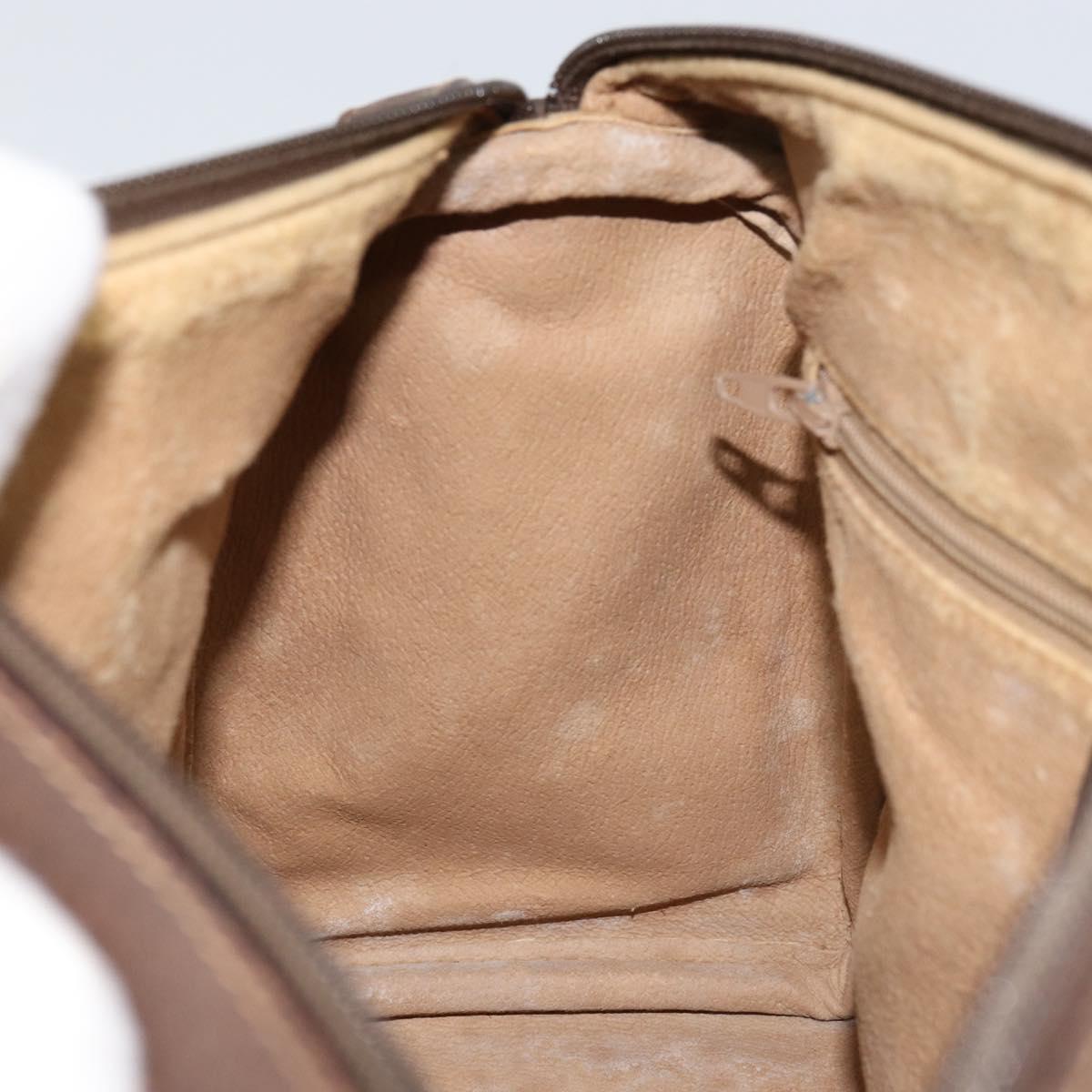 GUCCI GG Supreme Web Sherry Line Hand Bag PVC Beige Gold 40 02 006 Auth 151421