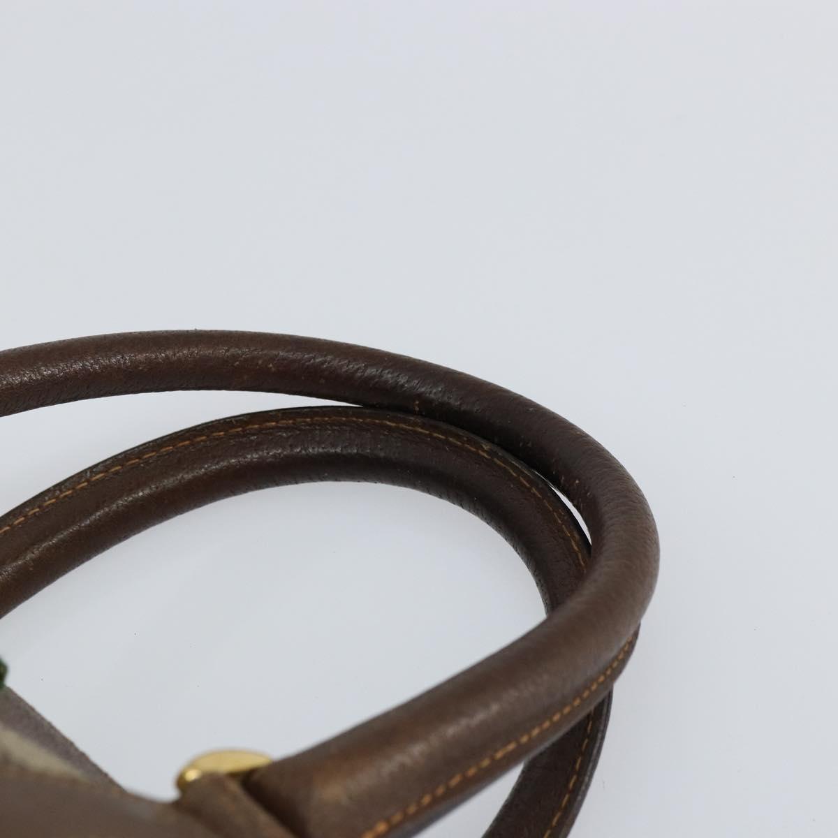 GUCCI GG Supreme Web Sherry Line Hand Bag PVC Beige Gold 40 02 006 Auth 151421