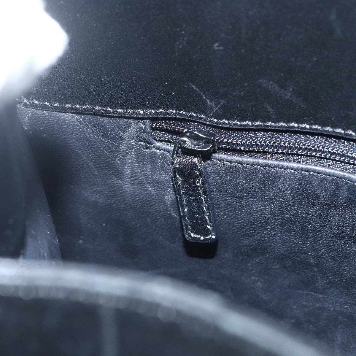 GUCCI Shoulder Bag Leather Black Silver 001 3167 Auth 151423