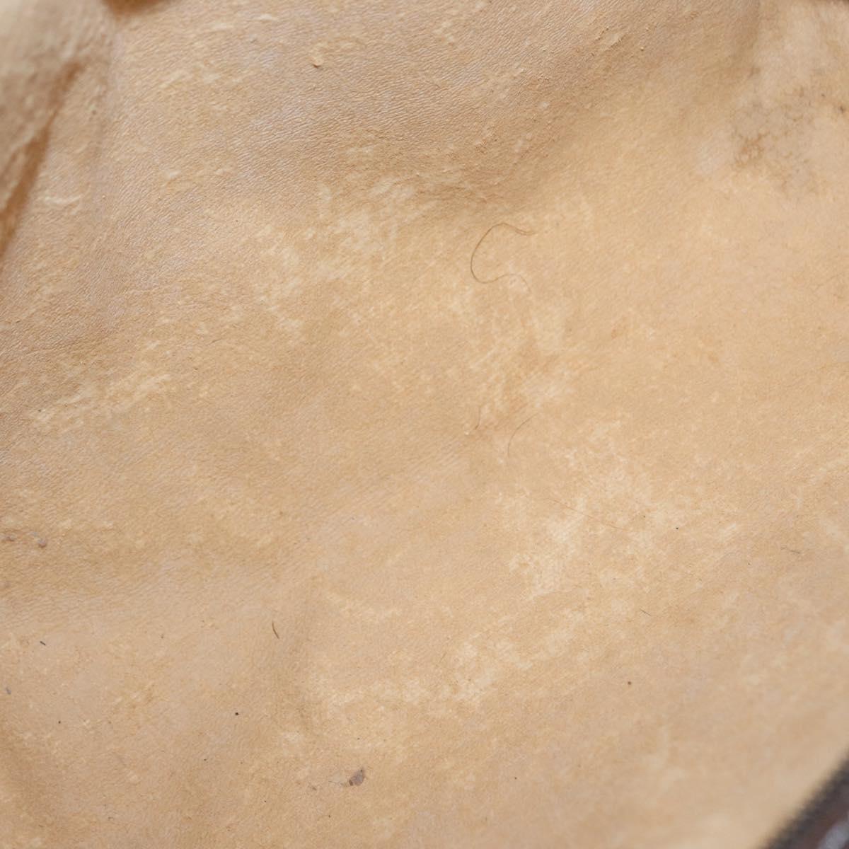 GUCCI GG Supreme Clutch Bag PVC Beige Gold Auth 151426