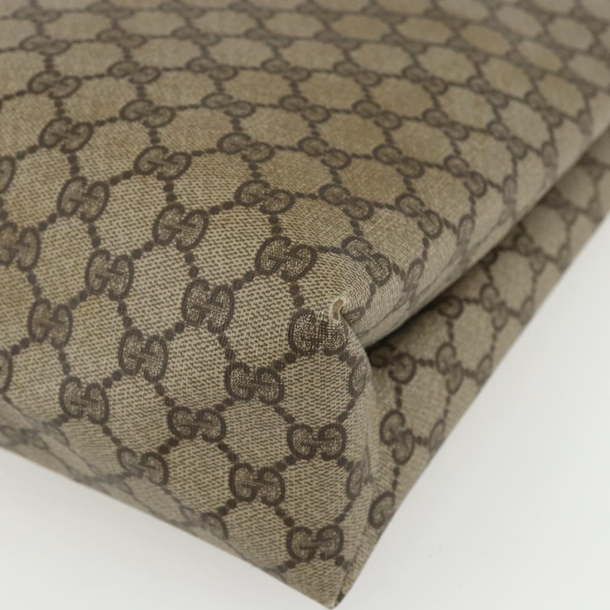 GUCCI GG Supreme Tote Bag PVC Beige Gold 39 02 061 Auth 151428