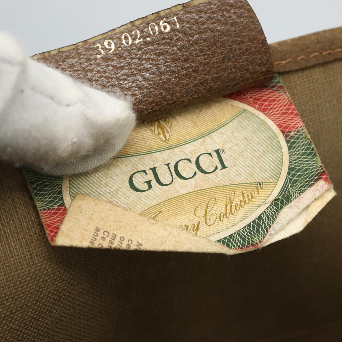 GUCCI GG Supreme Tote Bag PVC Beige Gold 39 02 061 Auth 151428