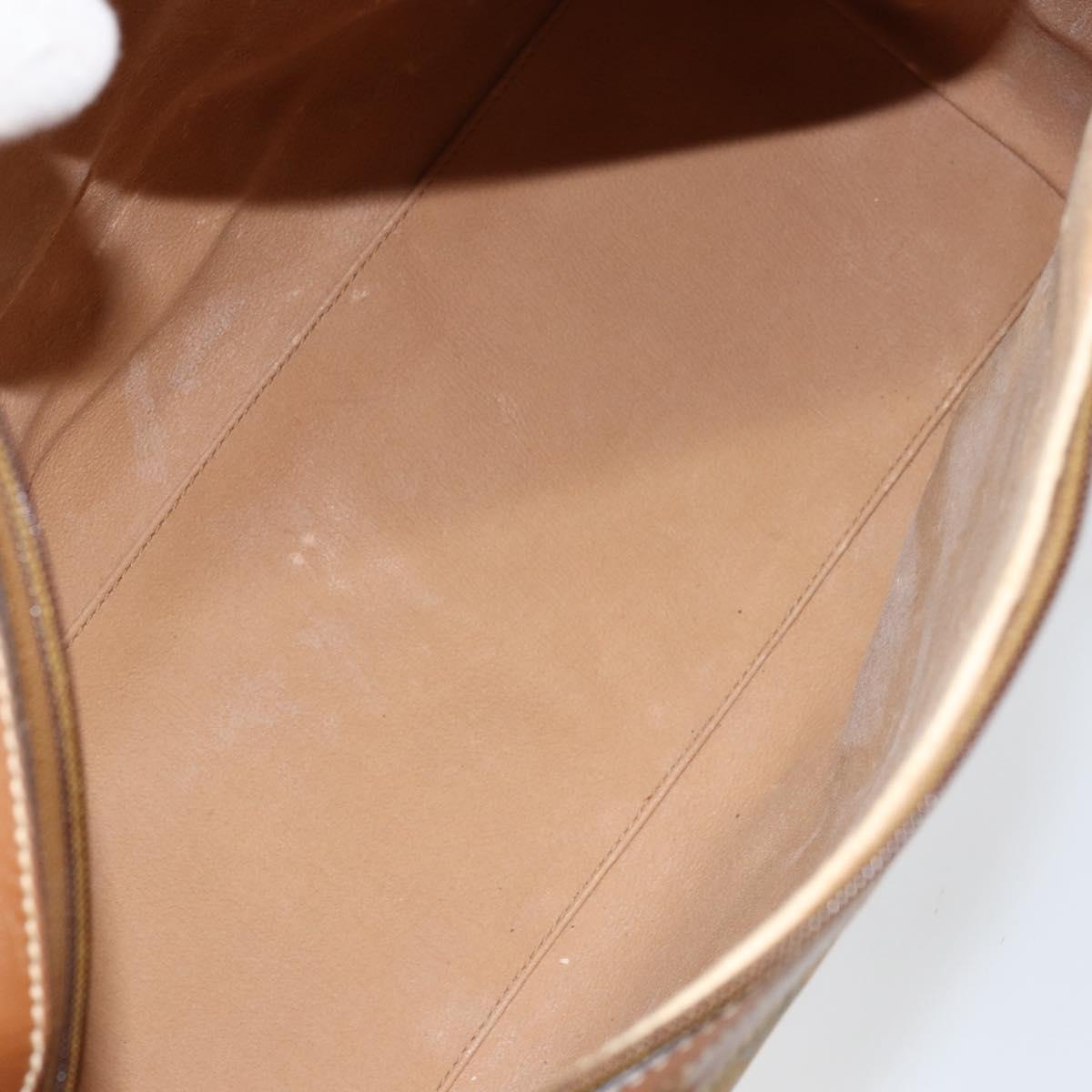 GUCCI GG Canvas Boston Bag Beige Gold Auth 151430