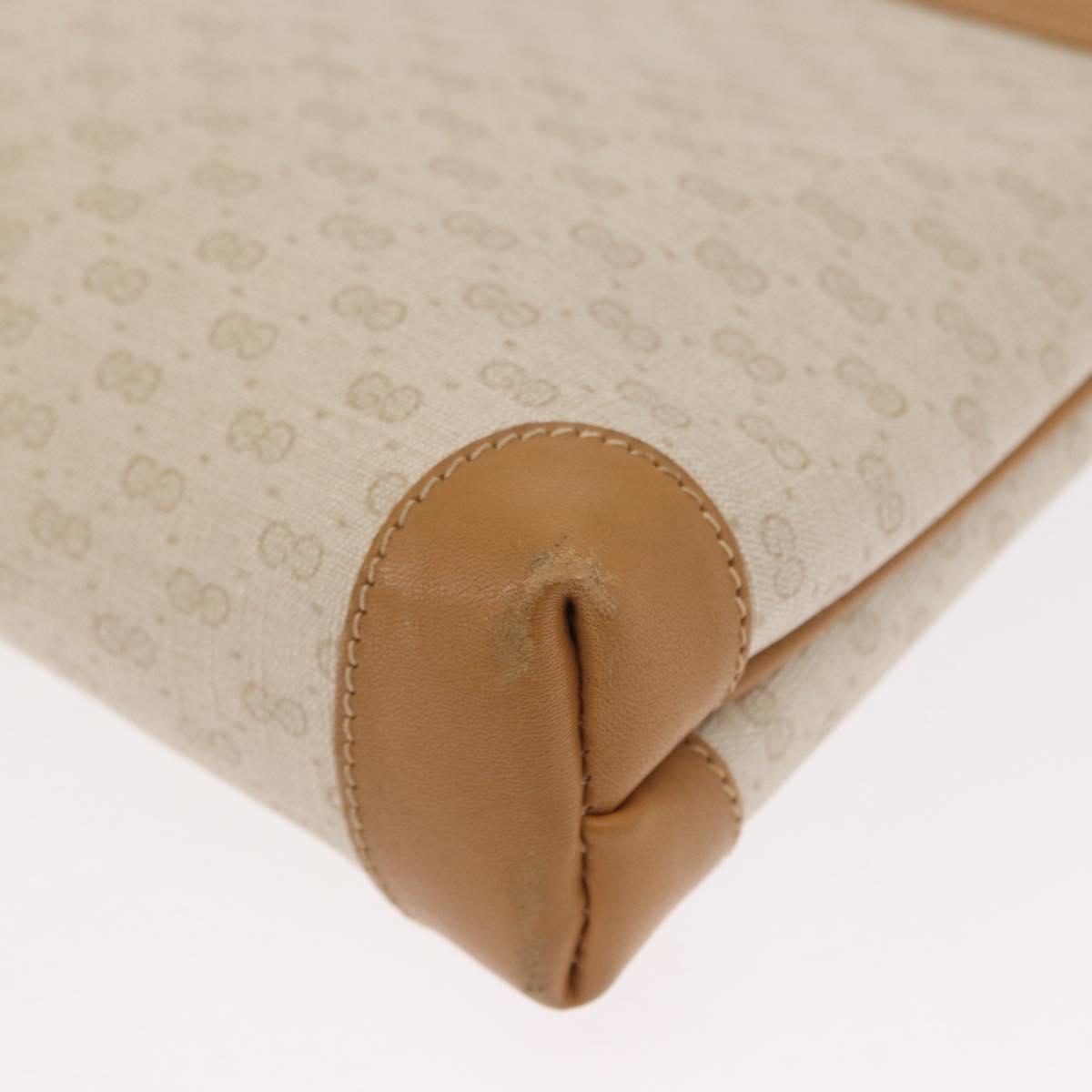 GUCCI Micro GG Supreme Shoulder Bag PVC Cream Gold 007 101 5553 Auth 151435