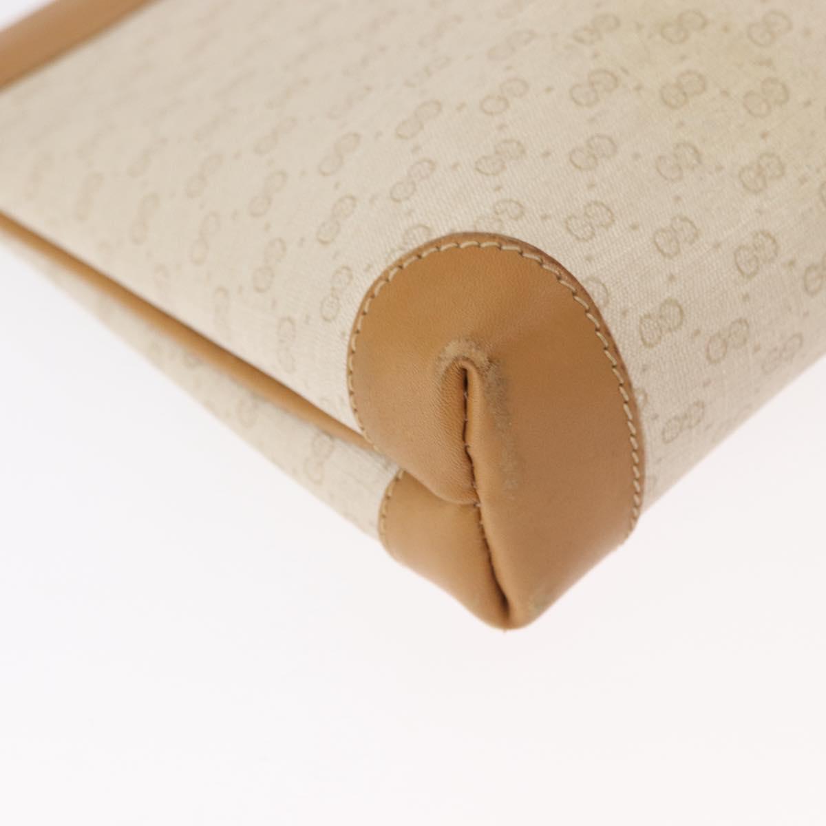 GUCCI Micro GG Supreme Shoulder Bag PVC Cream Gold 007 101 5553 Auth 151435