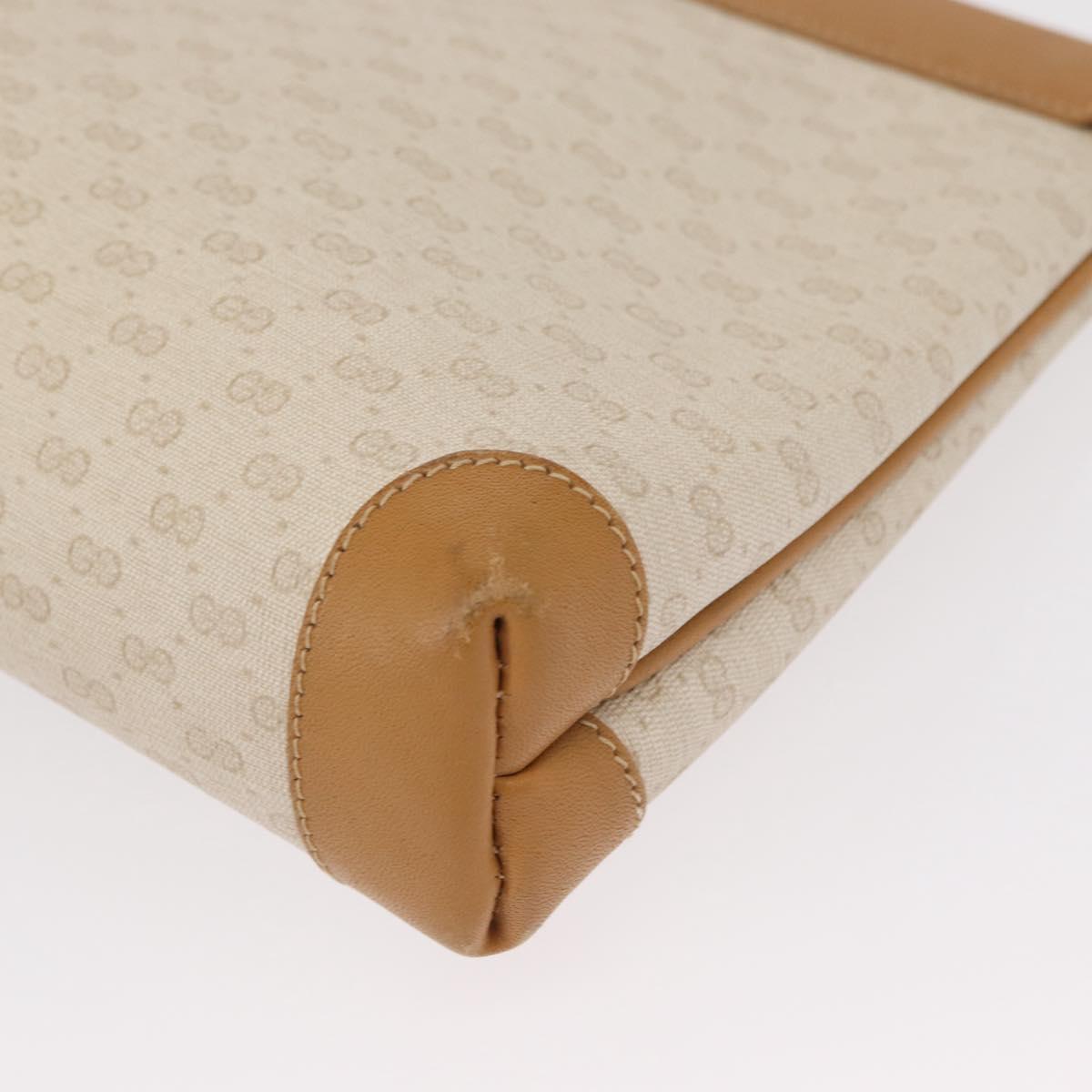 GUCCI Micro GG Supreme Shoulder Bag PVC Cream Gold 007 101 5553 Auth 151435