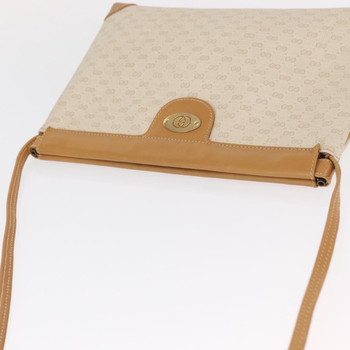GUCCI Micro GG Supreme Shoulder Bag PVC Cream Gold 007 101 5553 Auth 151435