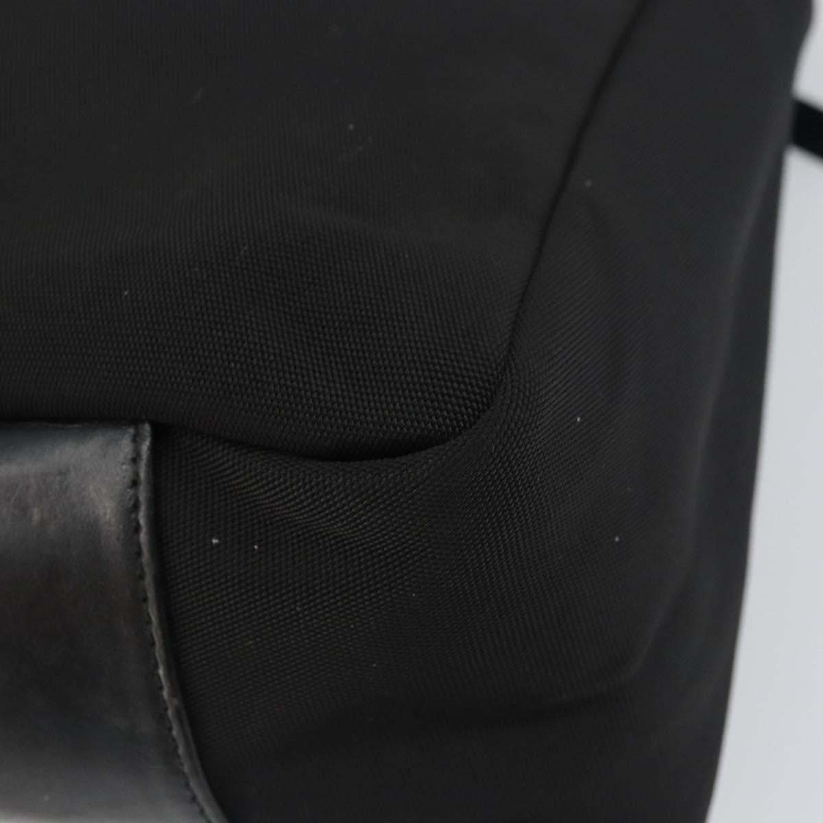 GUCCI Bamboo Shoulder Bag Nylon Black Silver 000 0509 Auth 151436