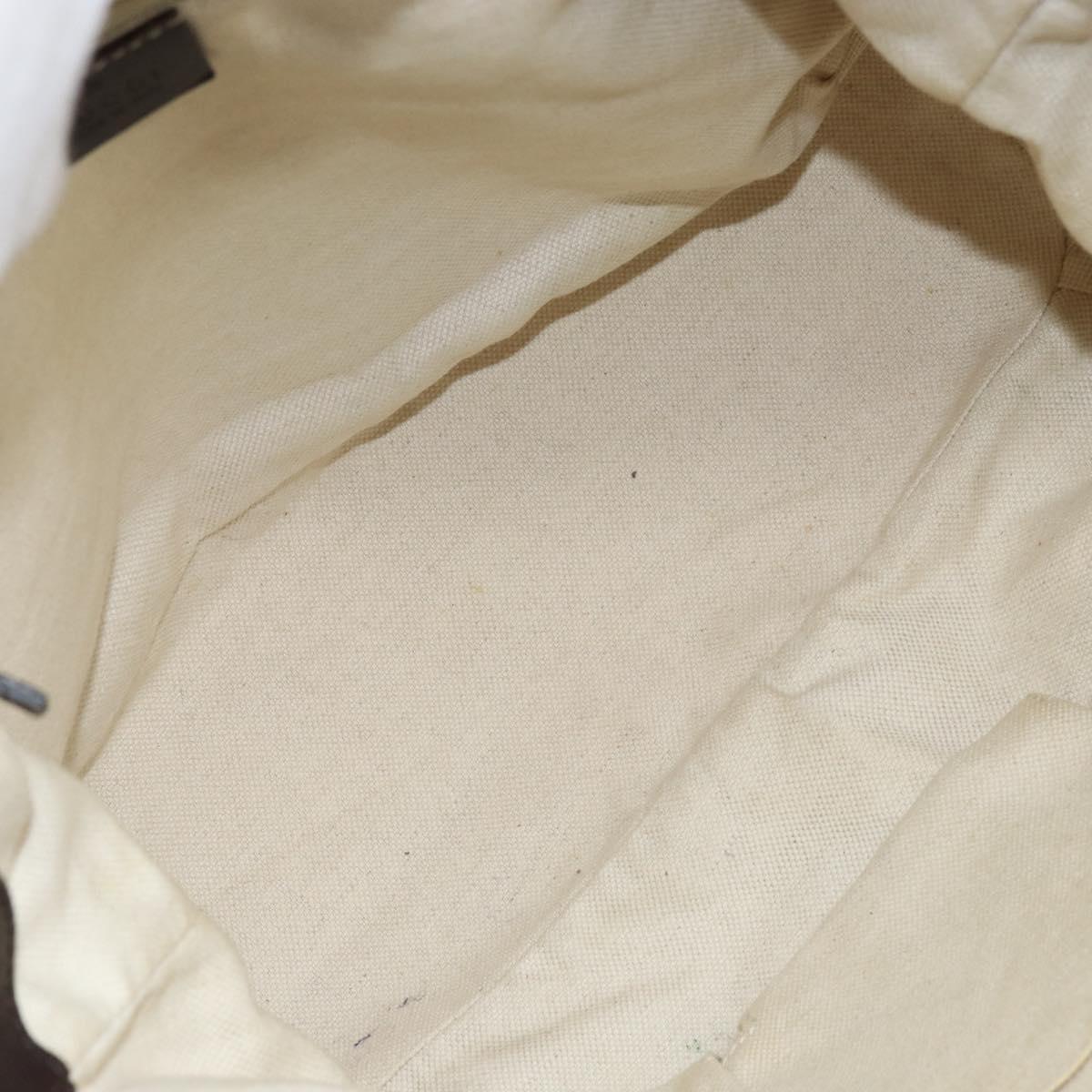 GUCCI GG Canvas Hand Bag Beige Gold 247902 Auth 151441