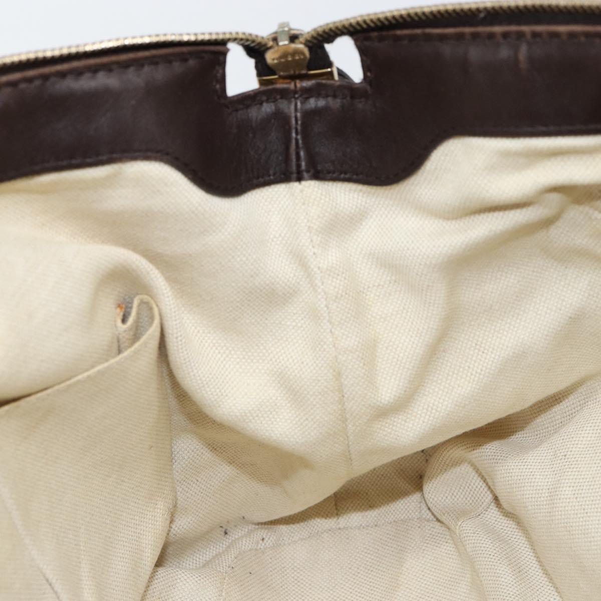 GUCCI GG Canvas Hand Bag Beige Gold 247902 Auth 151441